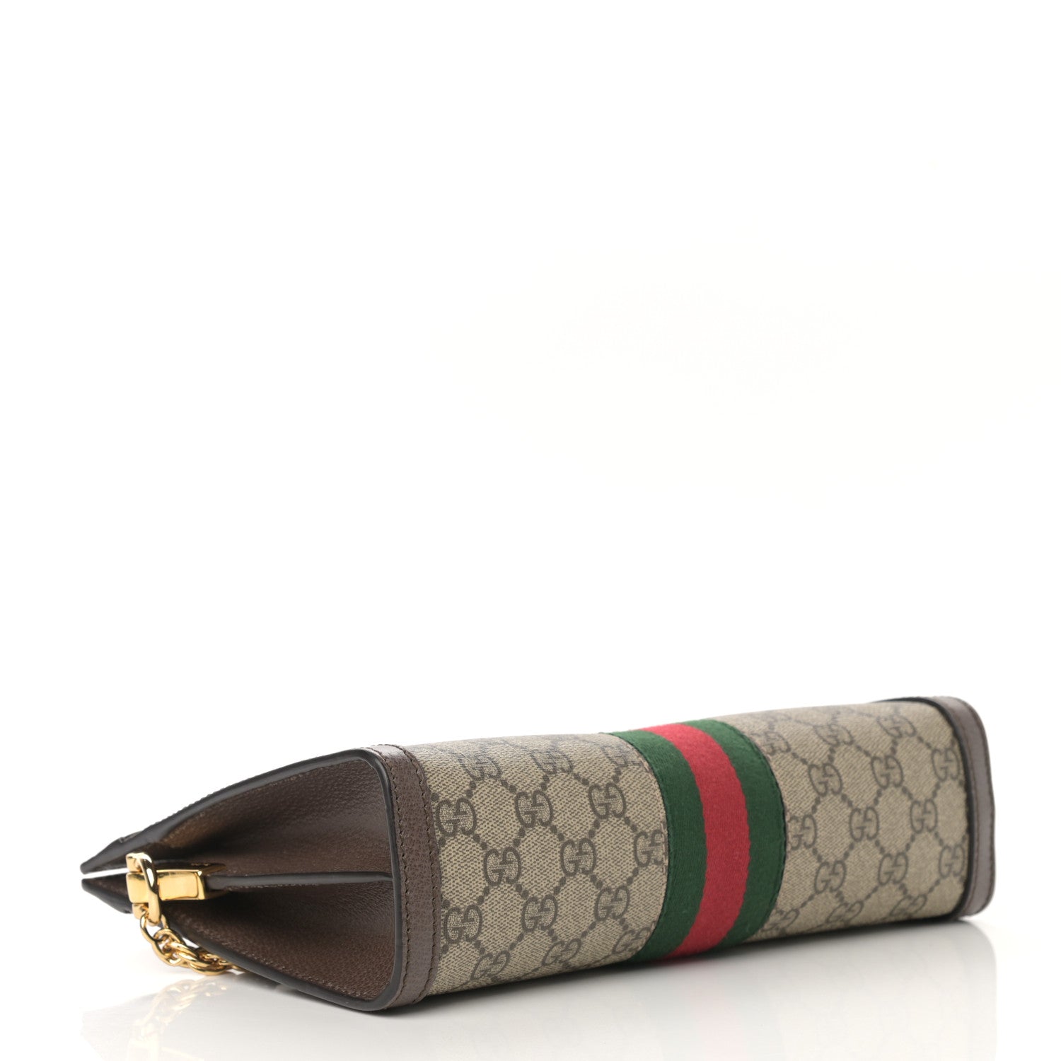 Gucci GG Supreme Monogram Web Small Ophidia Chain Shoulder Bag Brown 4 of 14