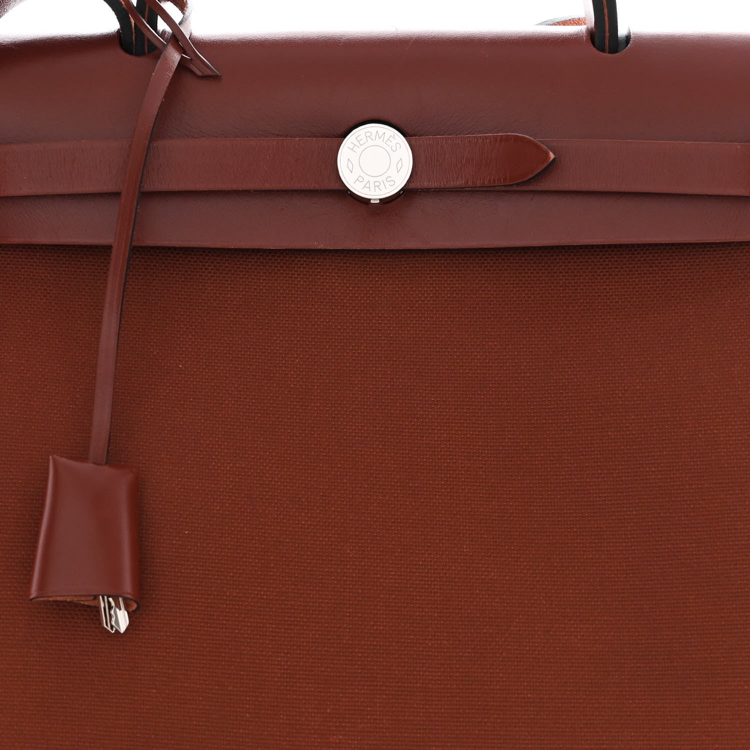 Hermes Military Toile Vache Hunter Herbag Zip 31 PM Rouge H 10 of 14
