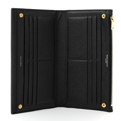 Saint Laurent Grain De Poudre Monogram Uptown Wallet Black 5 of 11