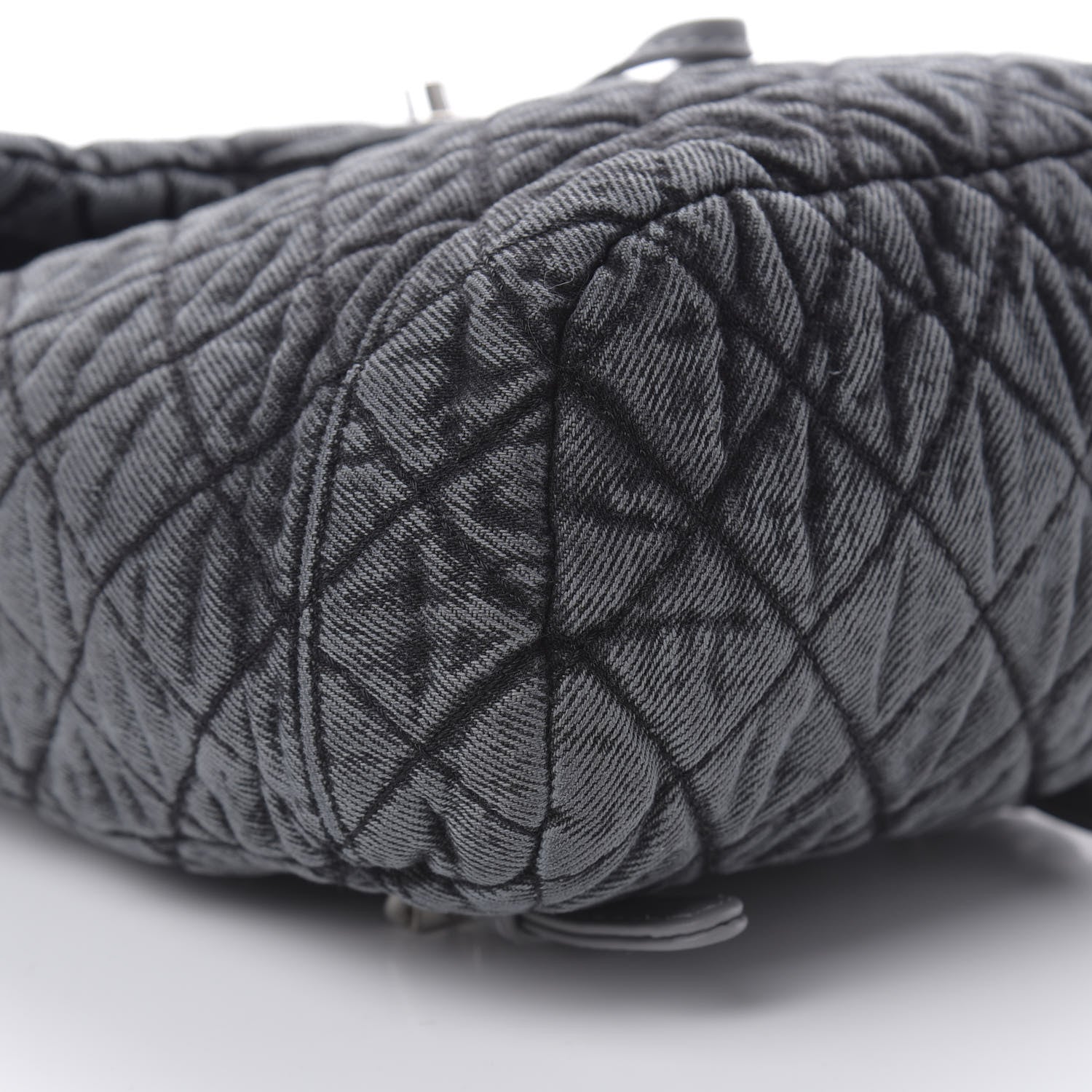 Chanel Washed Denim Quilted Denimpression Backpack Lilac Black 8 of 10