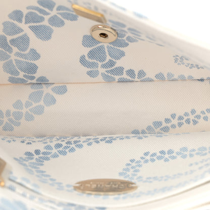 Chanel Printed Denim Quilted Mini Rectangular Flap Light Blue White 5 of 11