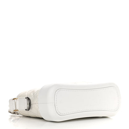 Chanel Aged Calfskin Quilted Small Gabrielle Hobo White 4 of 13