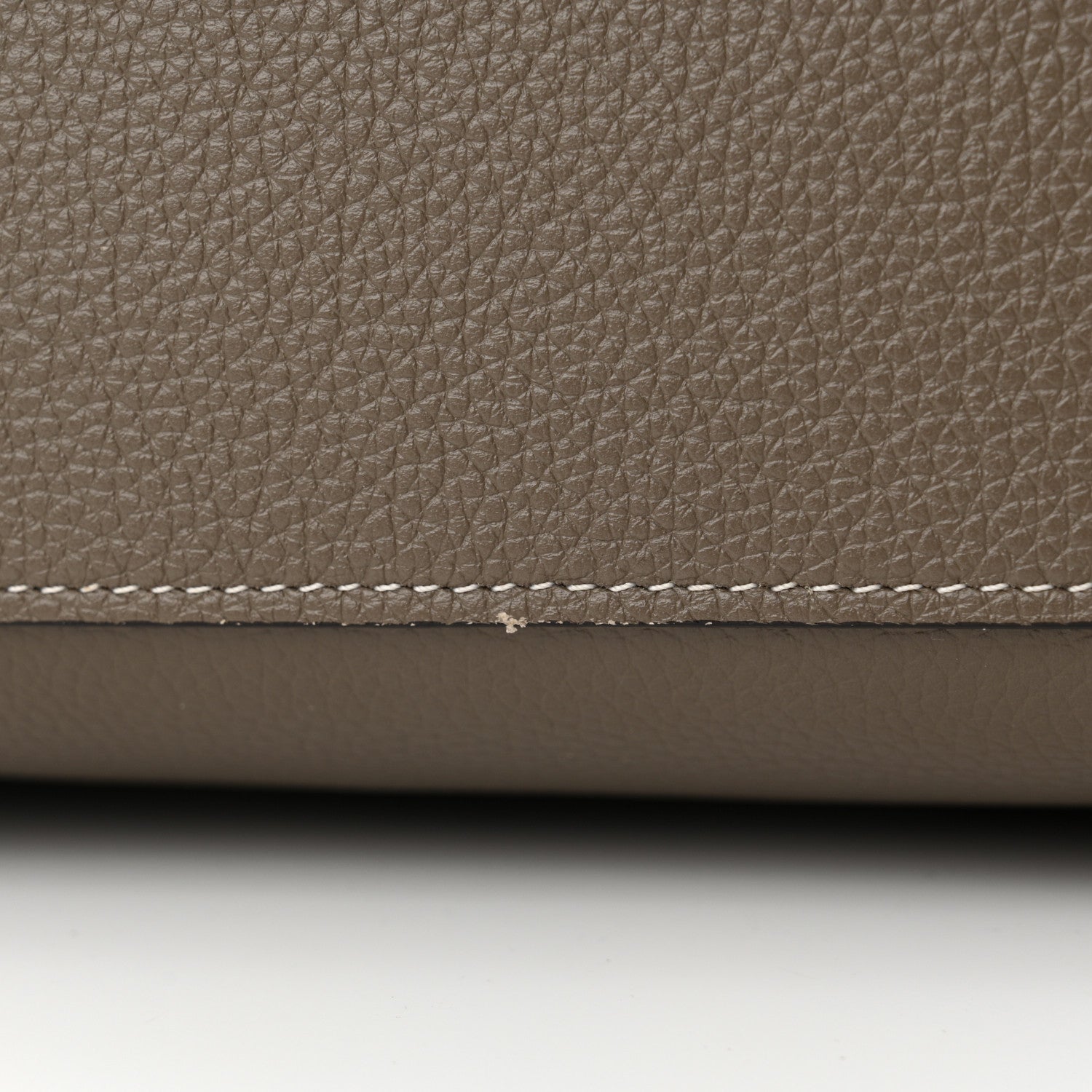 Celine Drummed Calfskin Micro Luggage Souris 10 of 10