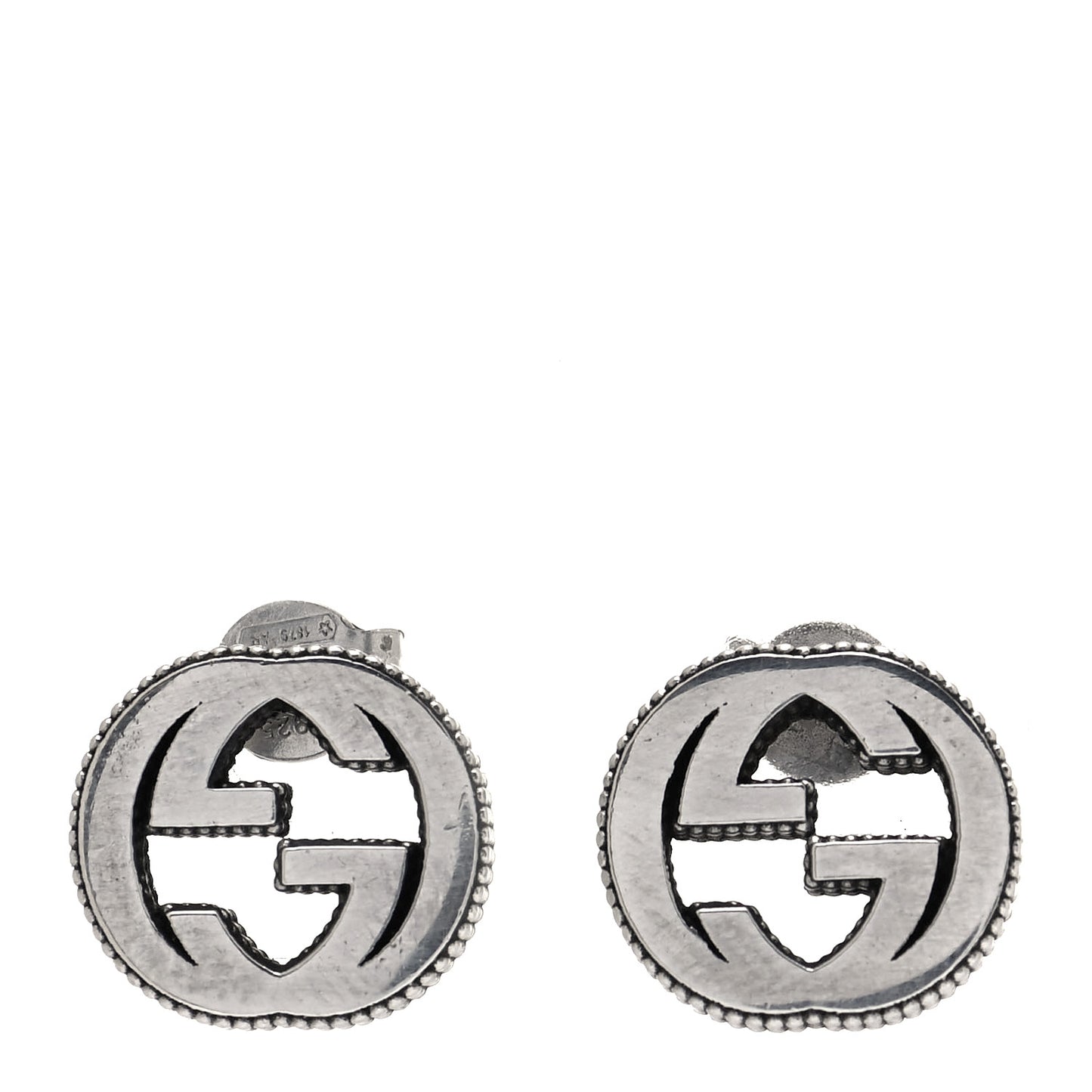 Sterling Silver Interlocking G Stud Earrings