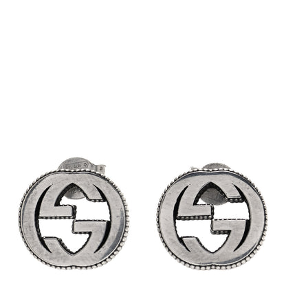 Gucci Sterling Silver Interlocking G Stud Earrings 1 of 4