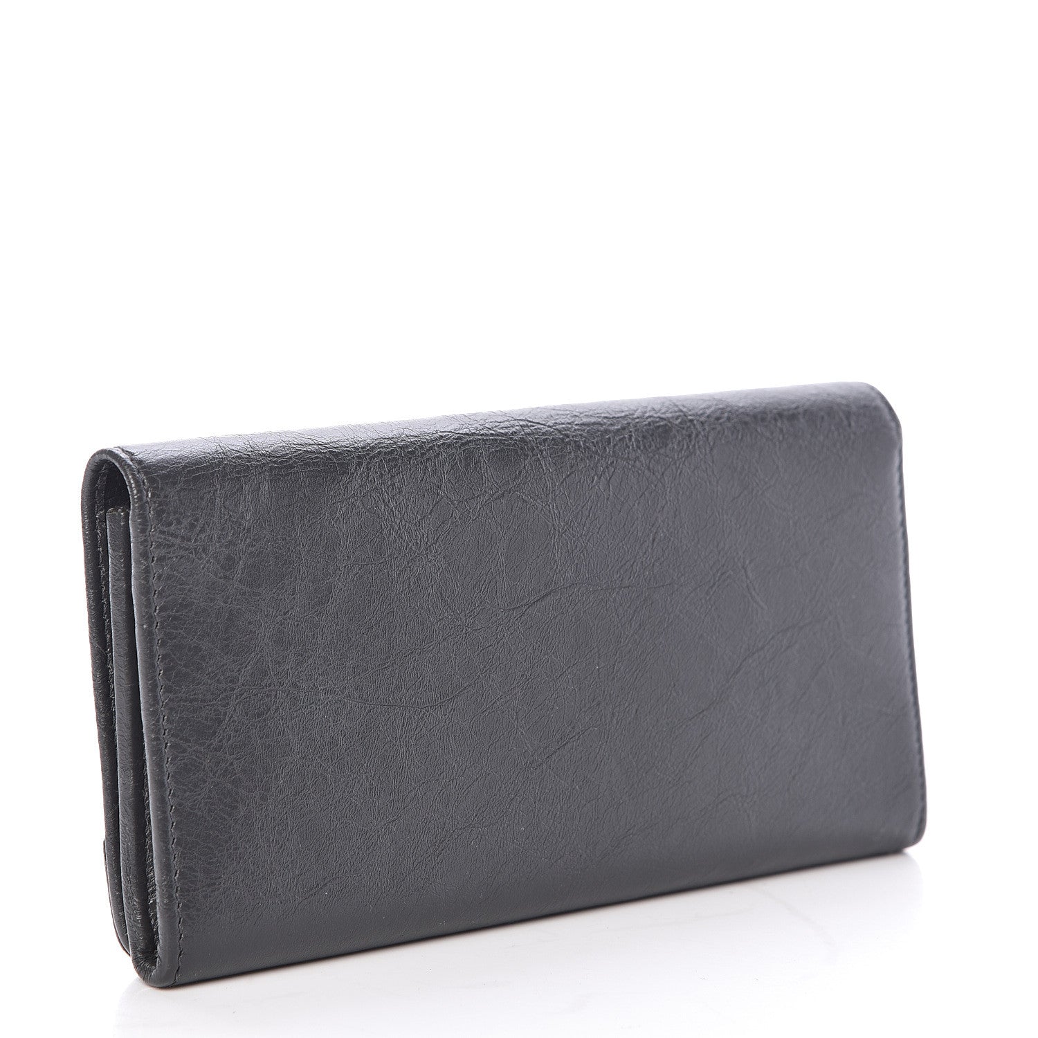 Balenciaga Agneau Classic Silver Hardware Money Wallet Gris Fossile 3 of 8