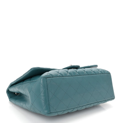 Chanel Lambskin Quilted Maxi Single Flap Turquoise 4 of 14