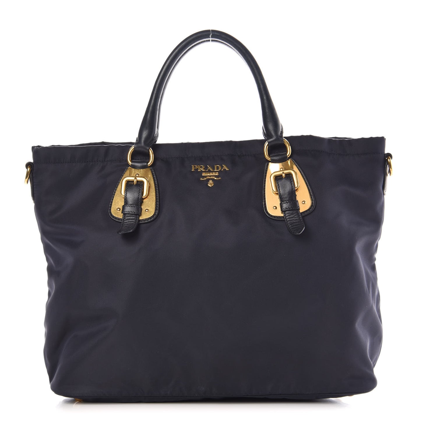 Tessuto Nylon Soft Calf Tote Blue