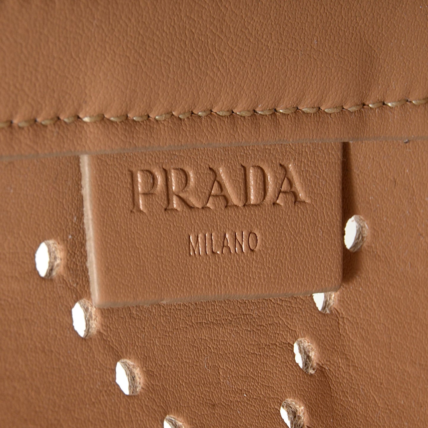 Saffiano Perforated Tote Sabbia