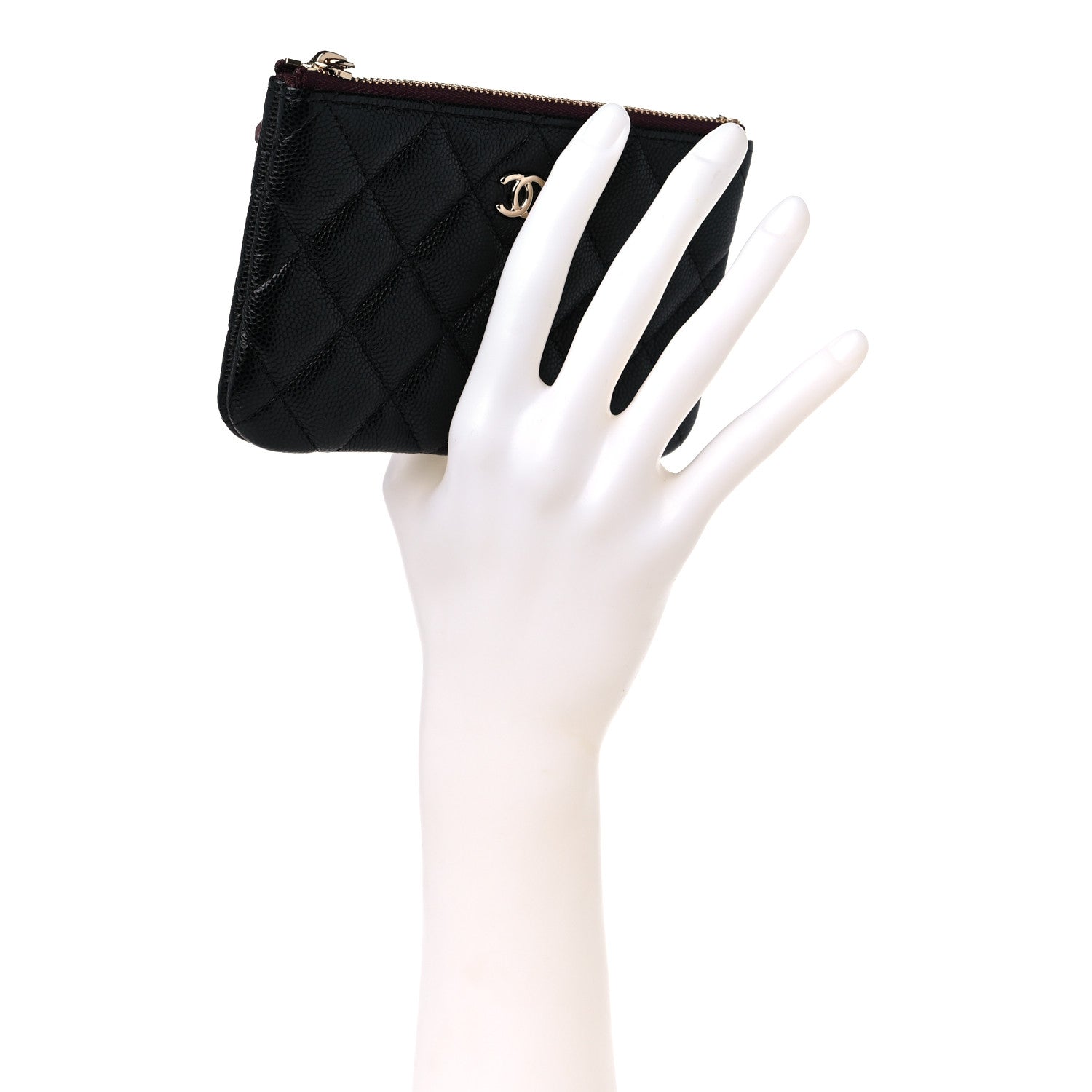 Chanel Caviar Quilted Small Cosmetic Case Black 2 of 9