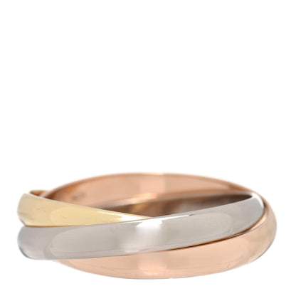 Cartier 18K Pink Yellow White Gold Small Trinity Ring 53 6.5 3 of 4