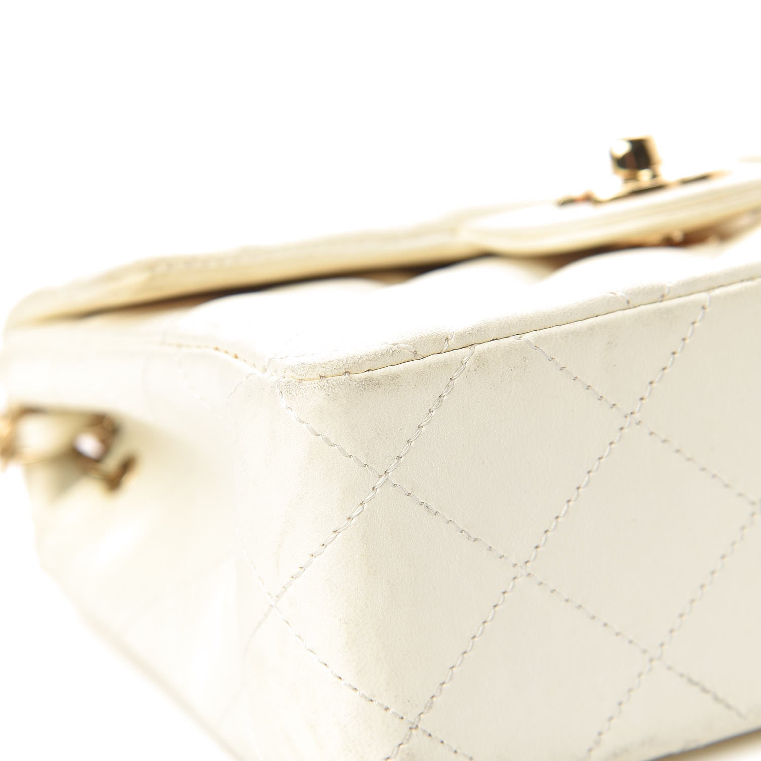 Chanel Lambskin Quilted Mini Square Flap White 9 of 31