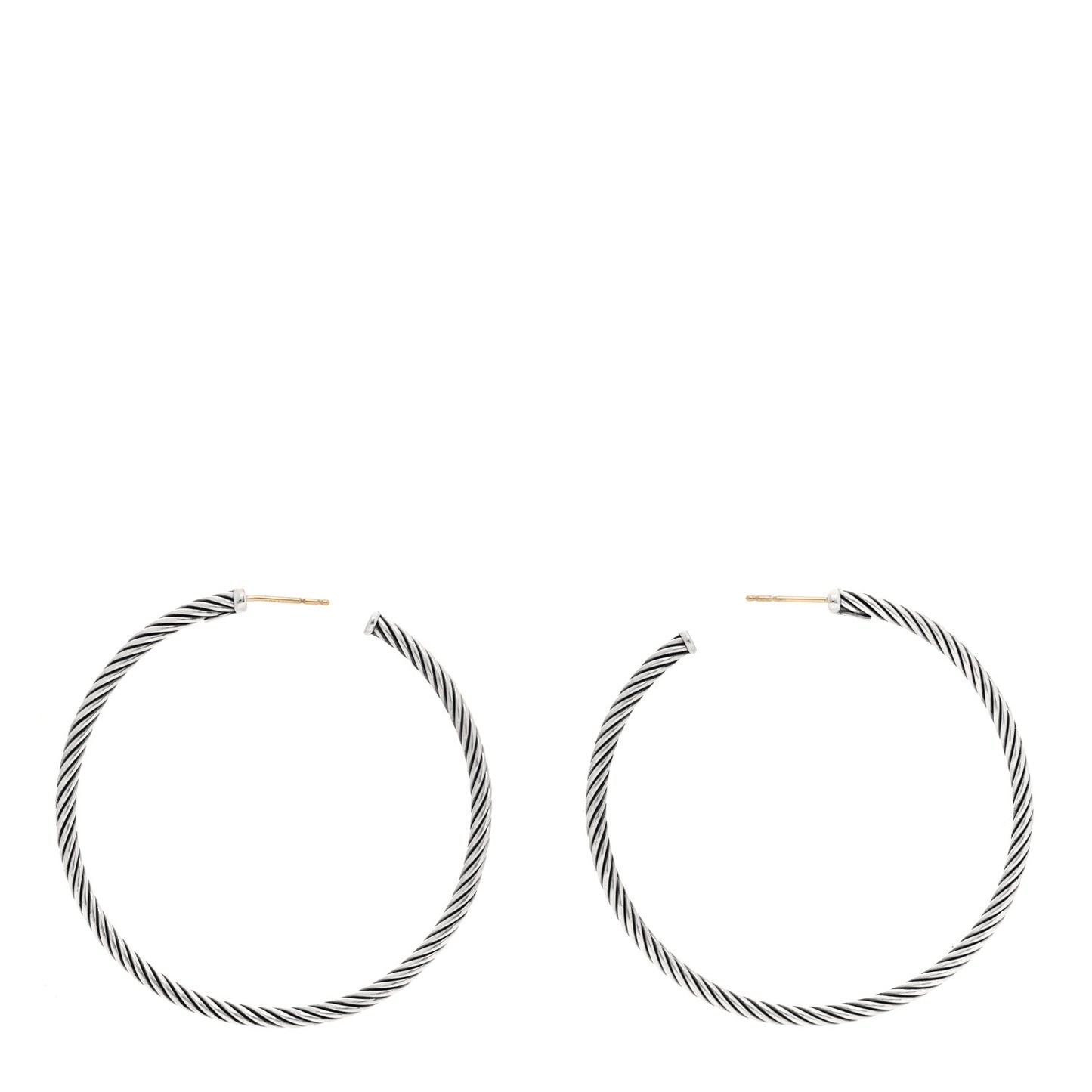 Sterling Silver Extra Large Cable Classics Hoop Earrings