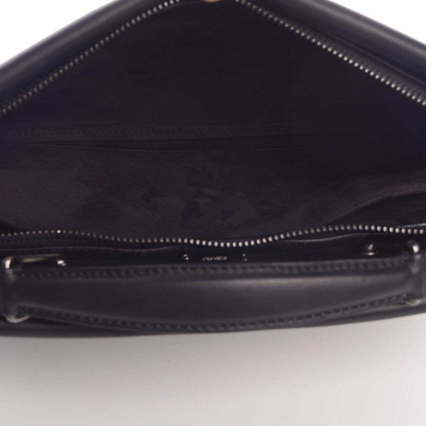 Vitello Grace FF 1974 Embossed Large Peekaboo Iconic Fit Satchel Black