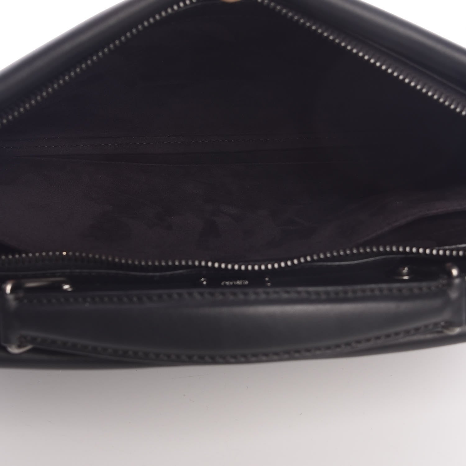 Fendi Vitello Grace FF 1974 Embossed Large Peekaboo Iconic Fit Satchel Black 5 of 8