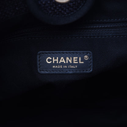 Chanel Woven Straw Raffia Small Deauville Tote Black 6 of 11