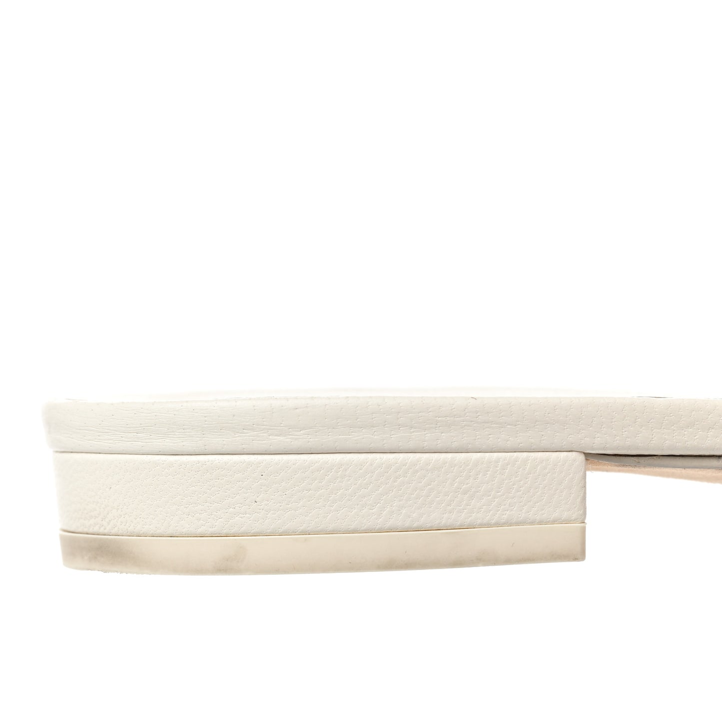 Lambskin Camellia Slide Sandals 38 White