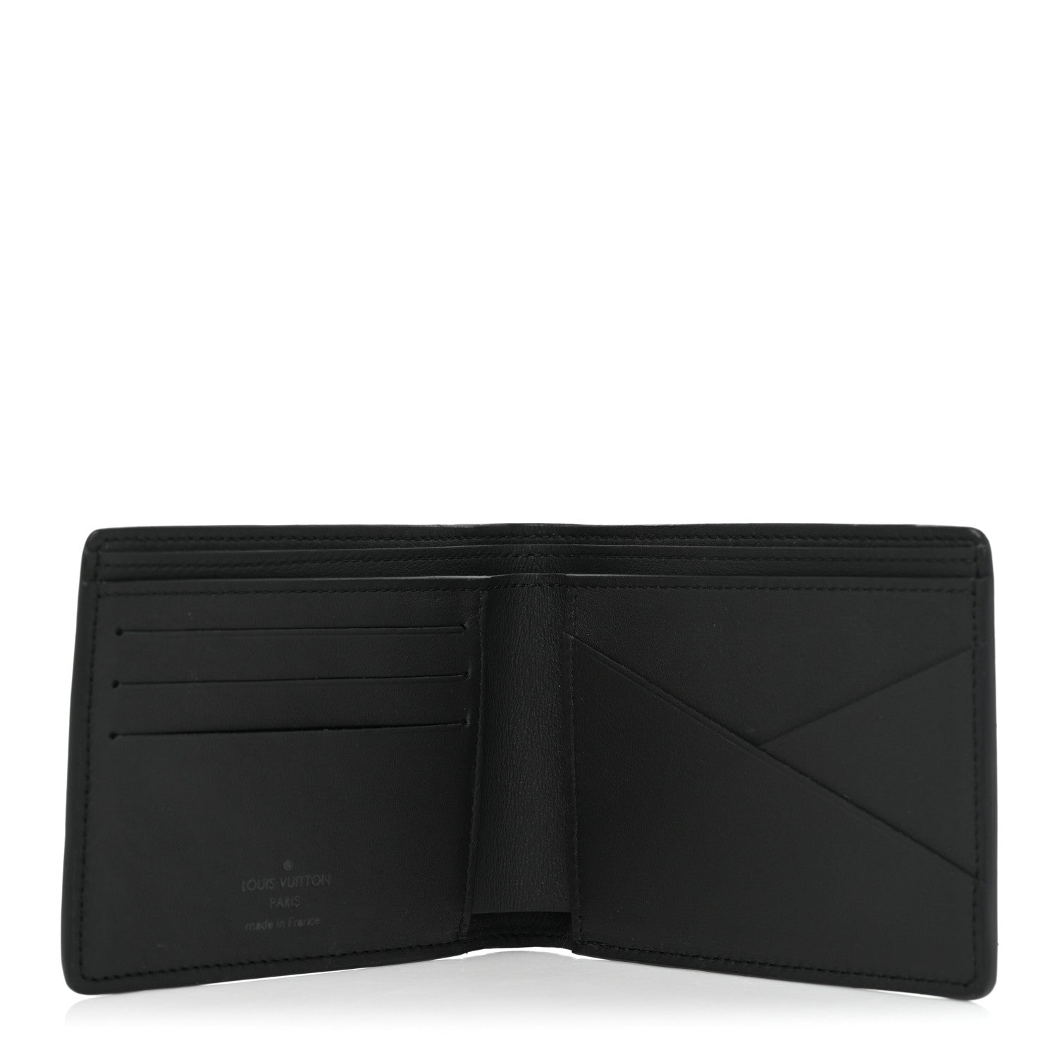 Louis Vuitton Calfskin Monogram Shadow Multiple Wallet Black 5 of 10