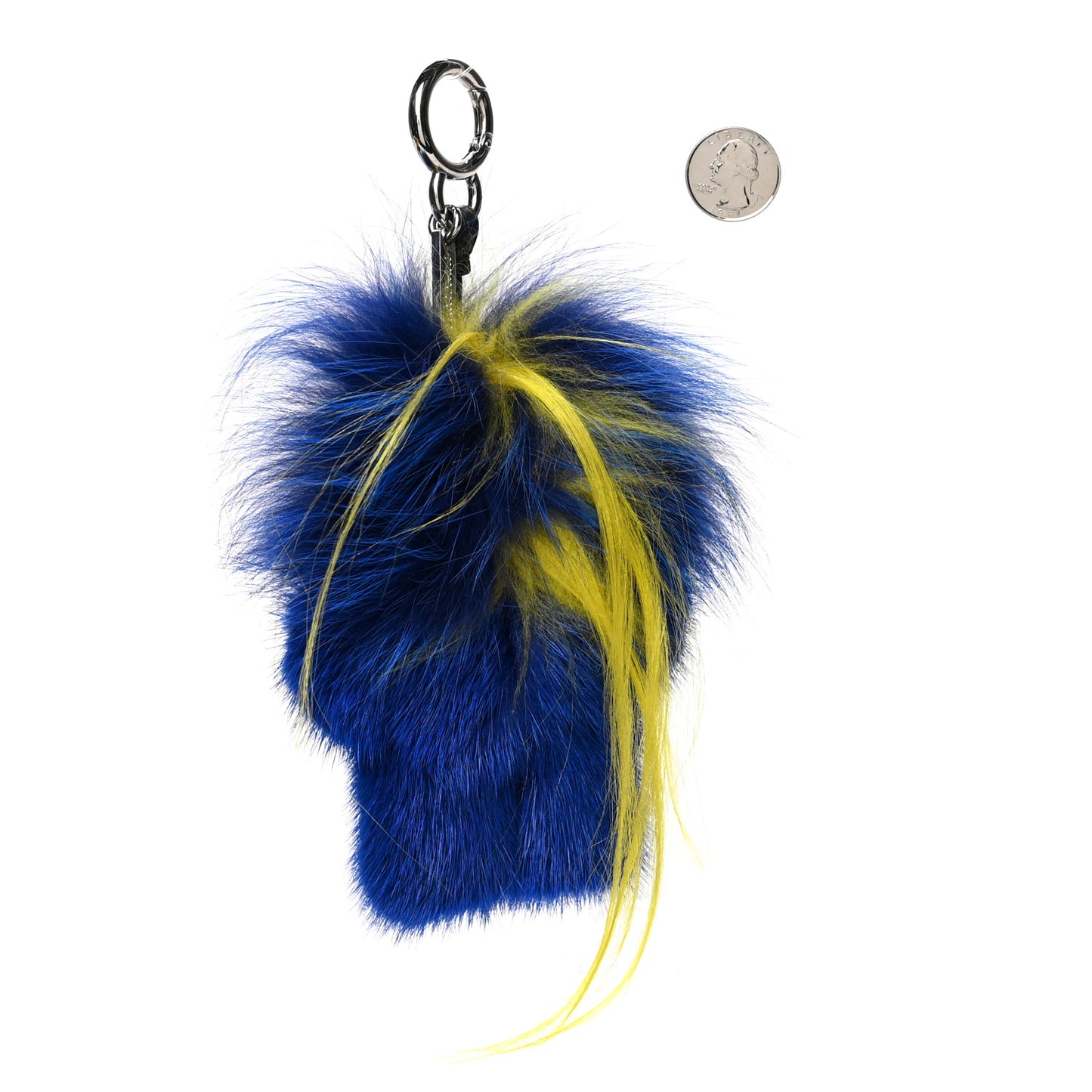 Mink Fur Fendirumi Bug-Kun Monster Bag Bug Charm Pacific Fluo Yellow