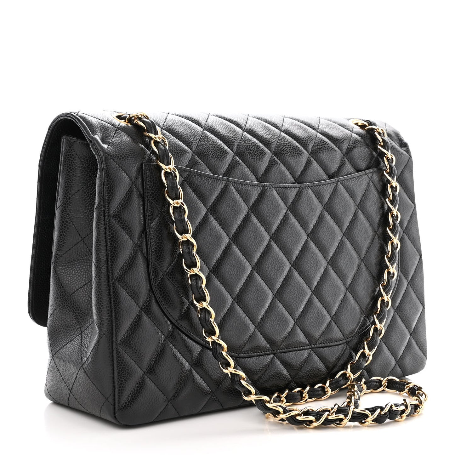 Caviar Quilted Maxi Single Flap Black