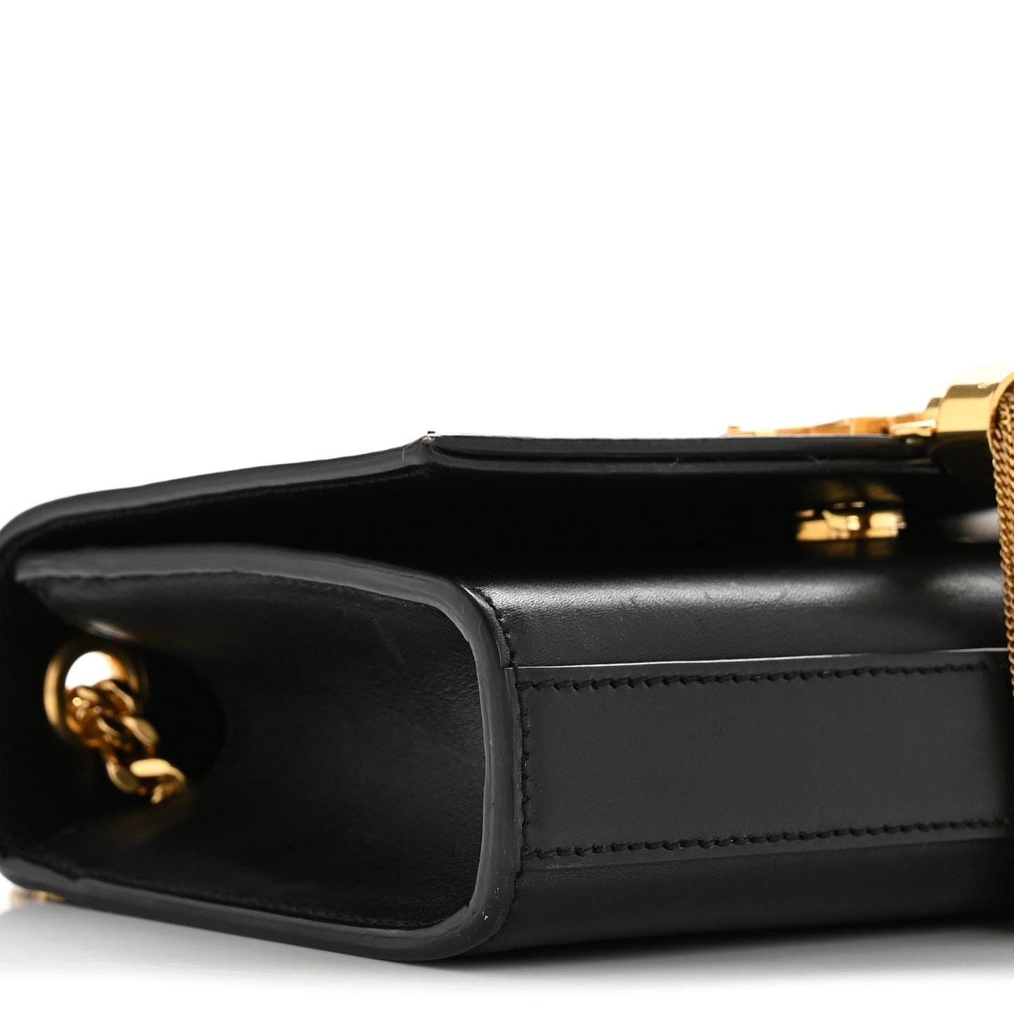 Calfskin Small Classic Monogram Kate Tassel Satchel Black