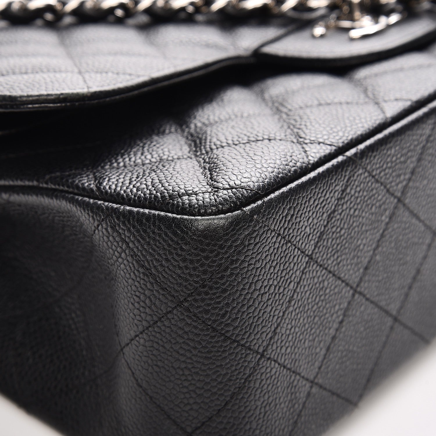 Chanel Caviar Quilted Jumbo Double Flap Black 11 of 13