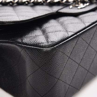 Chanel Caviar Quilted Jumbo Double Flap Black 11 of 13