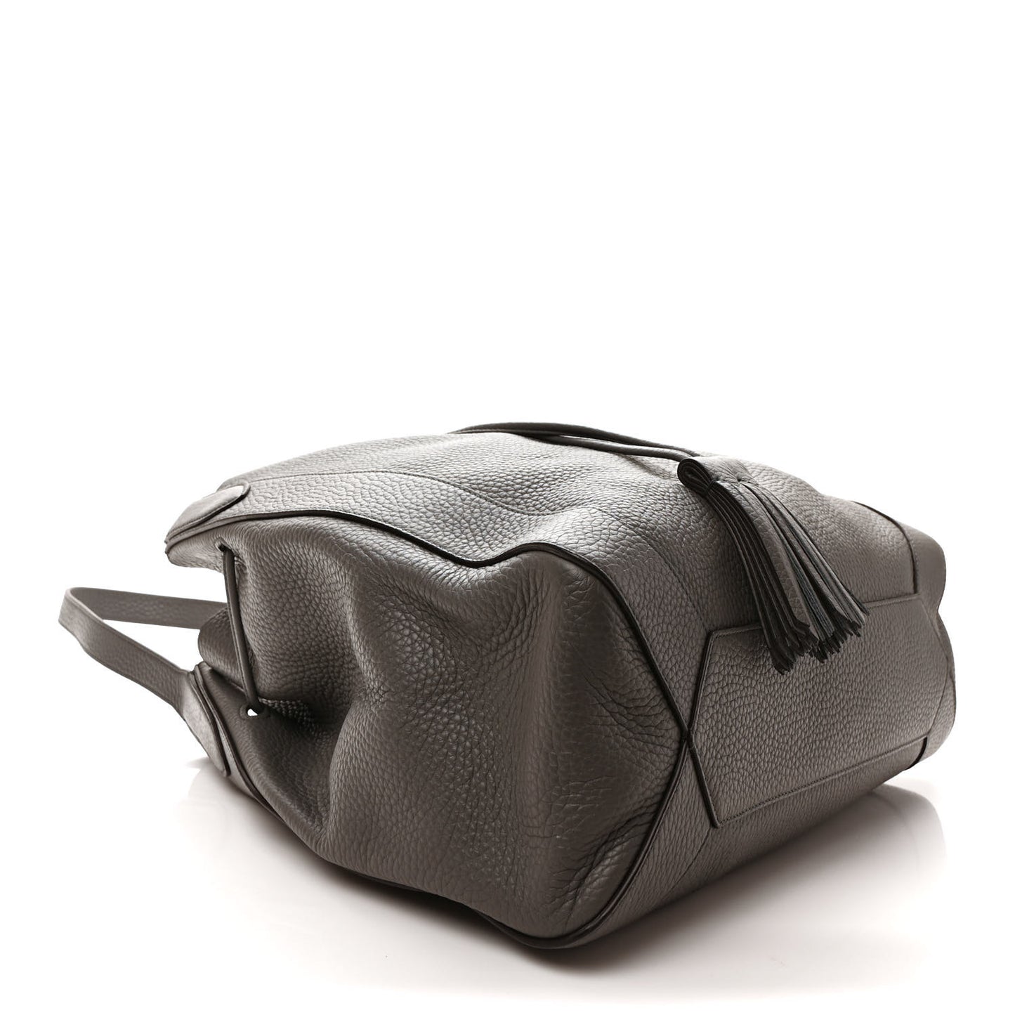 Heavy Grain Calfskin Millie Tote Charcoal