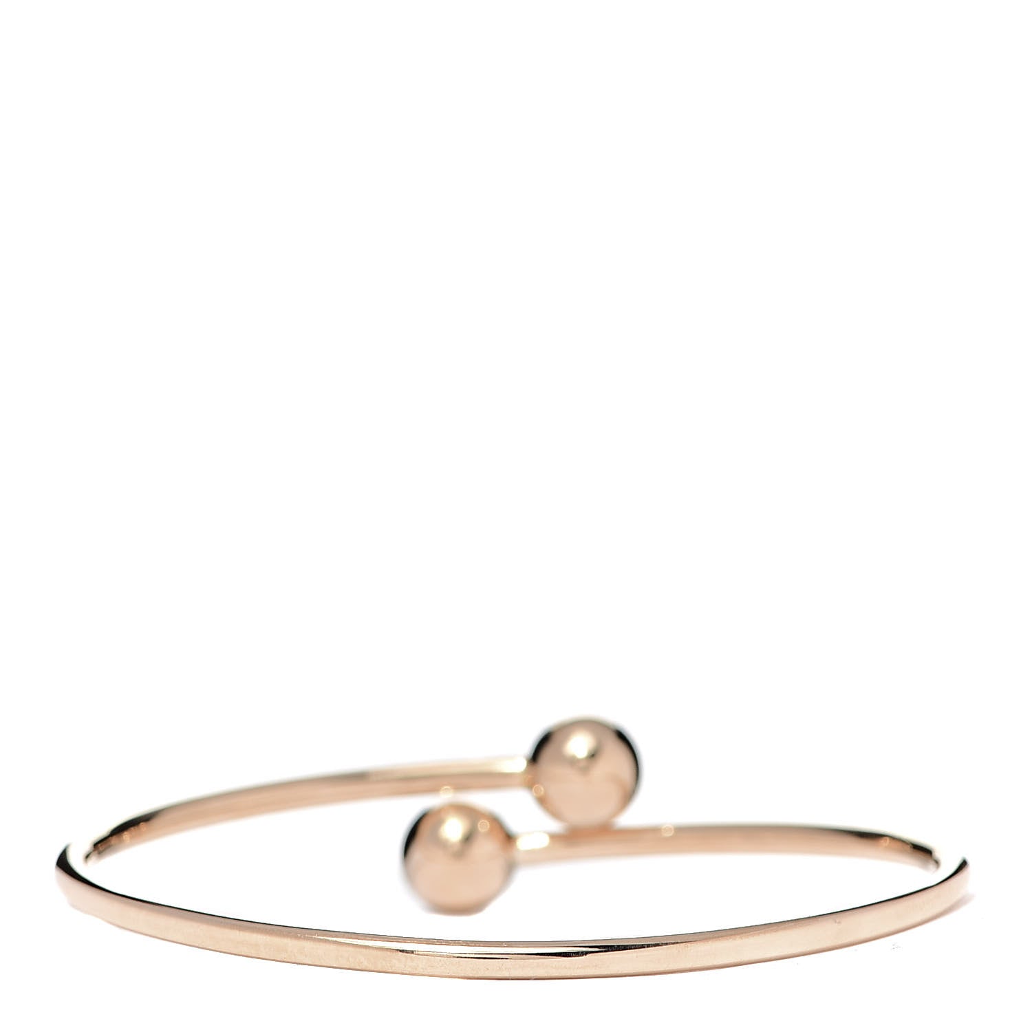 Tiffany 18K Rose Gold 8mm HardWear Ball Bypass Bracelet 3 of 5