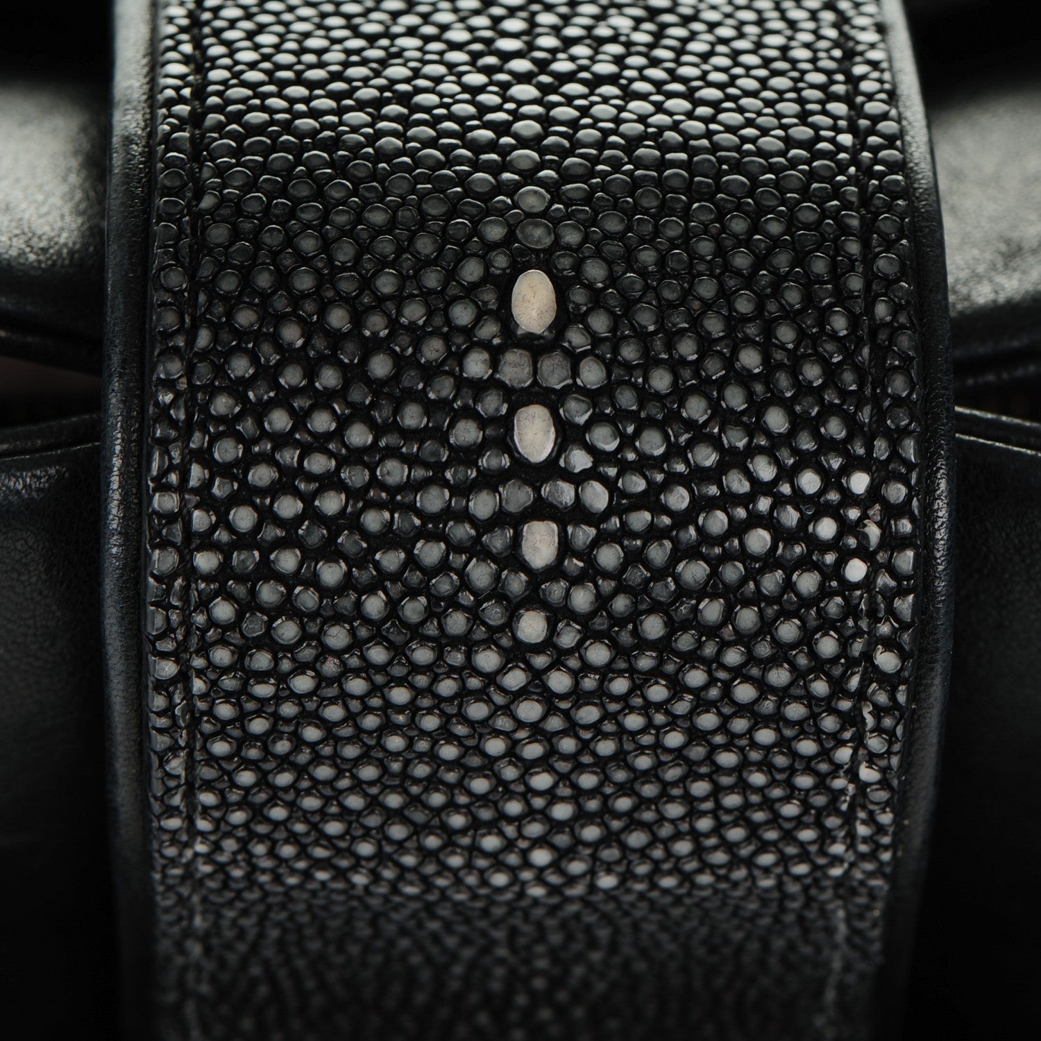 Chanel Glazed Calfskin Stingray Large Bindi CC Tote Black 5 of 12