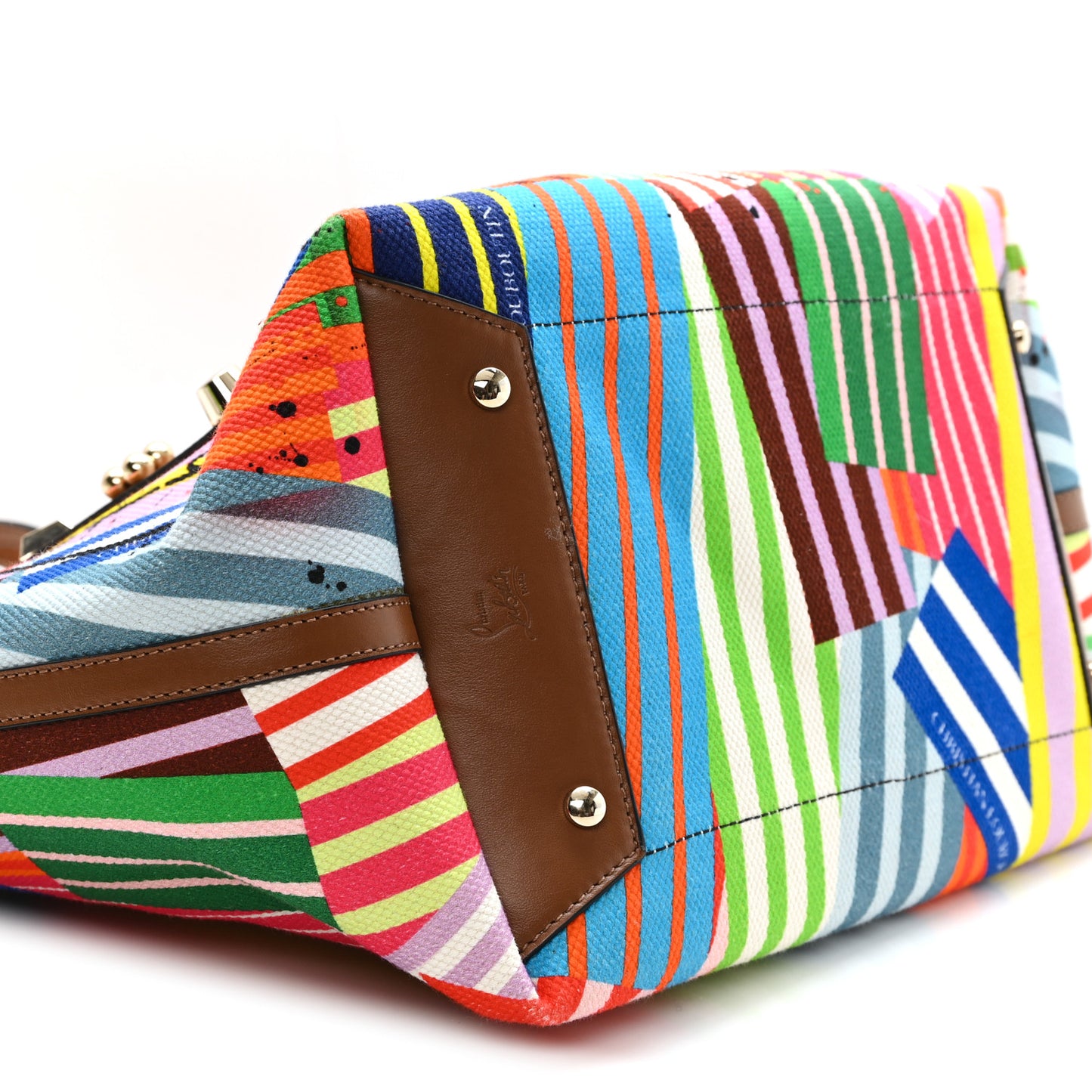 Canvas Printed Medium Frangibus Tote Multicolor Coconut