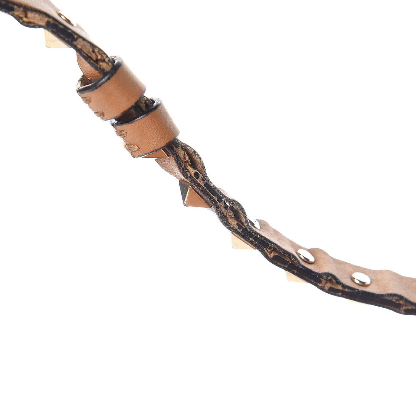 Vitello Medium Rockstud Tote Camel