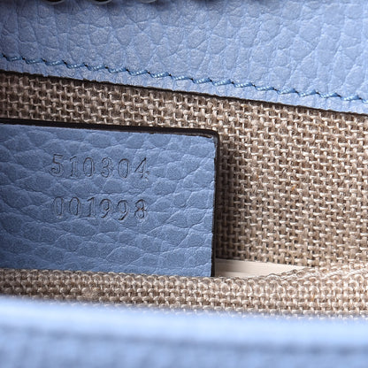 Gucci Dollar Calfskin Small Interlocking G Shoulder Bag Mineral Blue 7 of 10