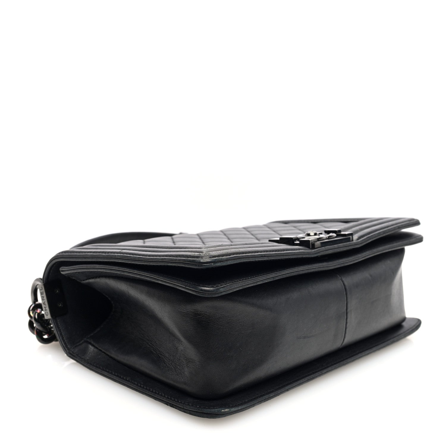 Chanel Calfskin Quilted Medium Boy Flap So Black 4 of 10