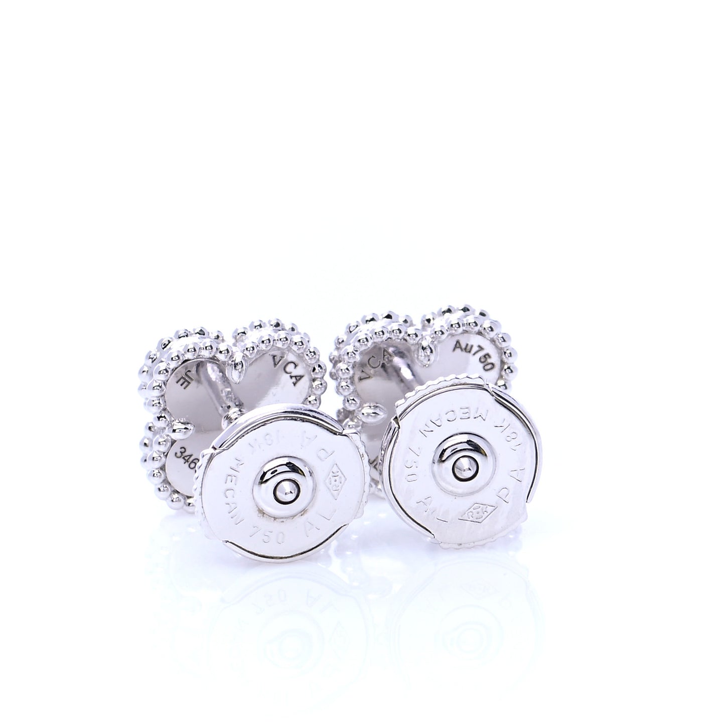 18K White Gold Turquoise Sweet Alhambra Earrings
