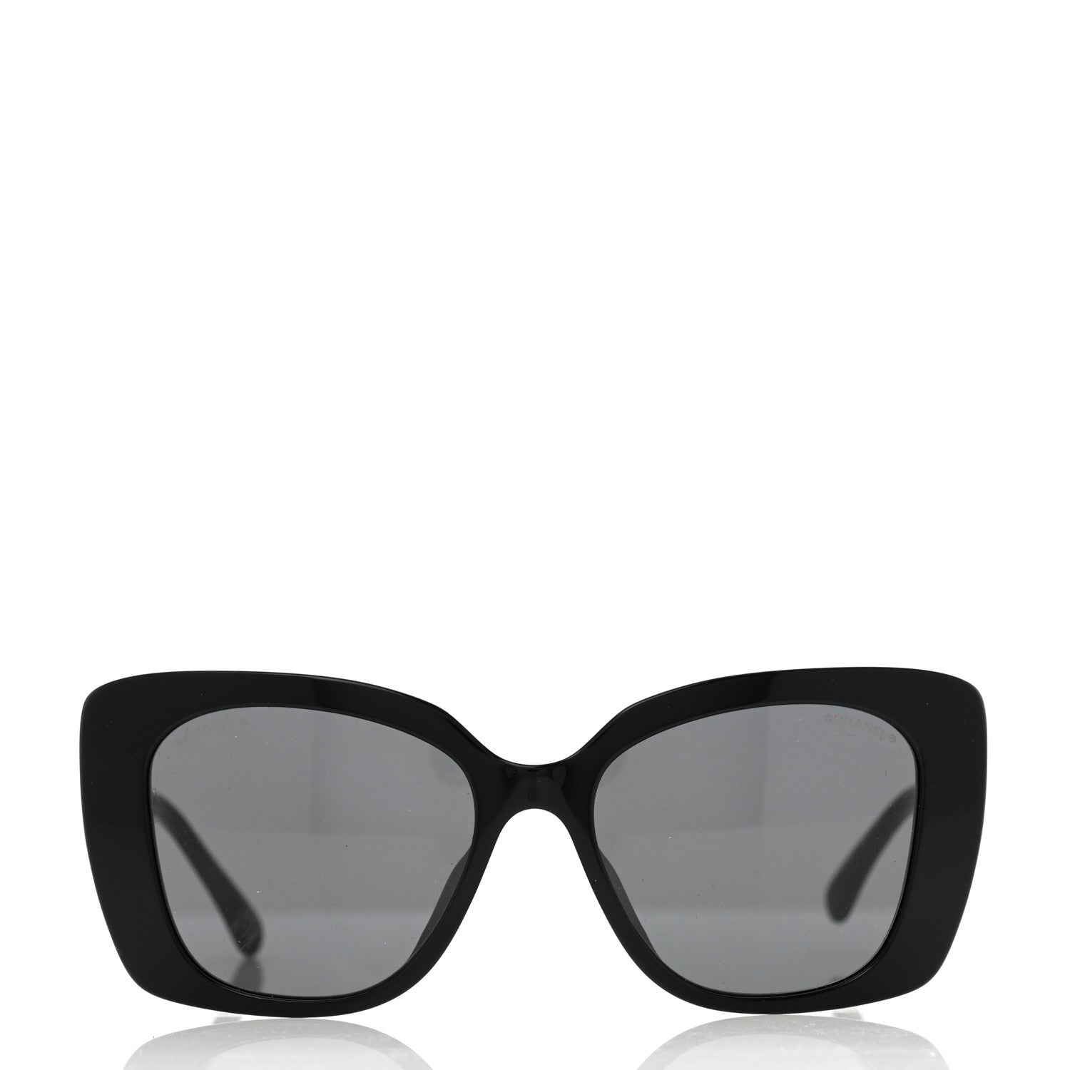 Chanel Acetate Strass Square Sunglasses 5422-B-A Black White 2 of 8