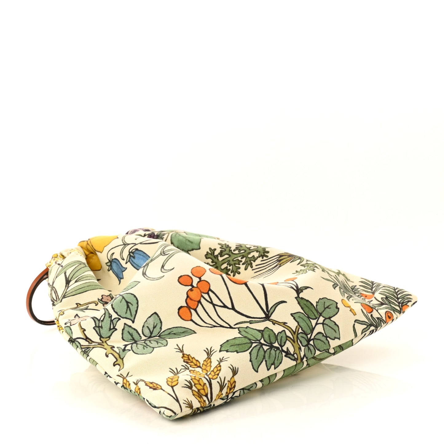 Canvas Herbarium Print Small Drawstring Pouch Multicolor