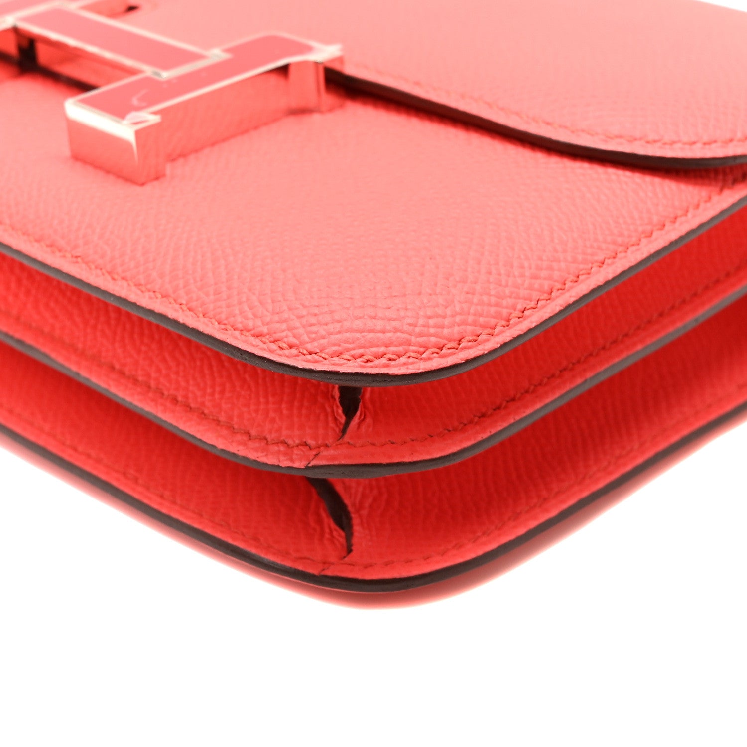 Hermes Epsom Enamel Constance 18 Rose Texas Rouge De Coeur 9 of 9