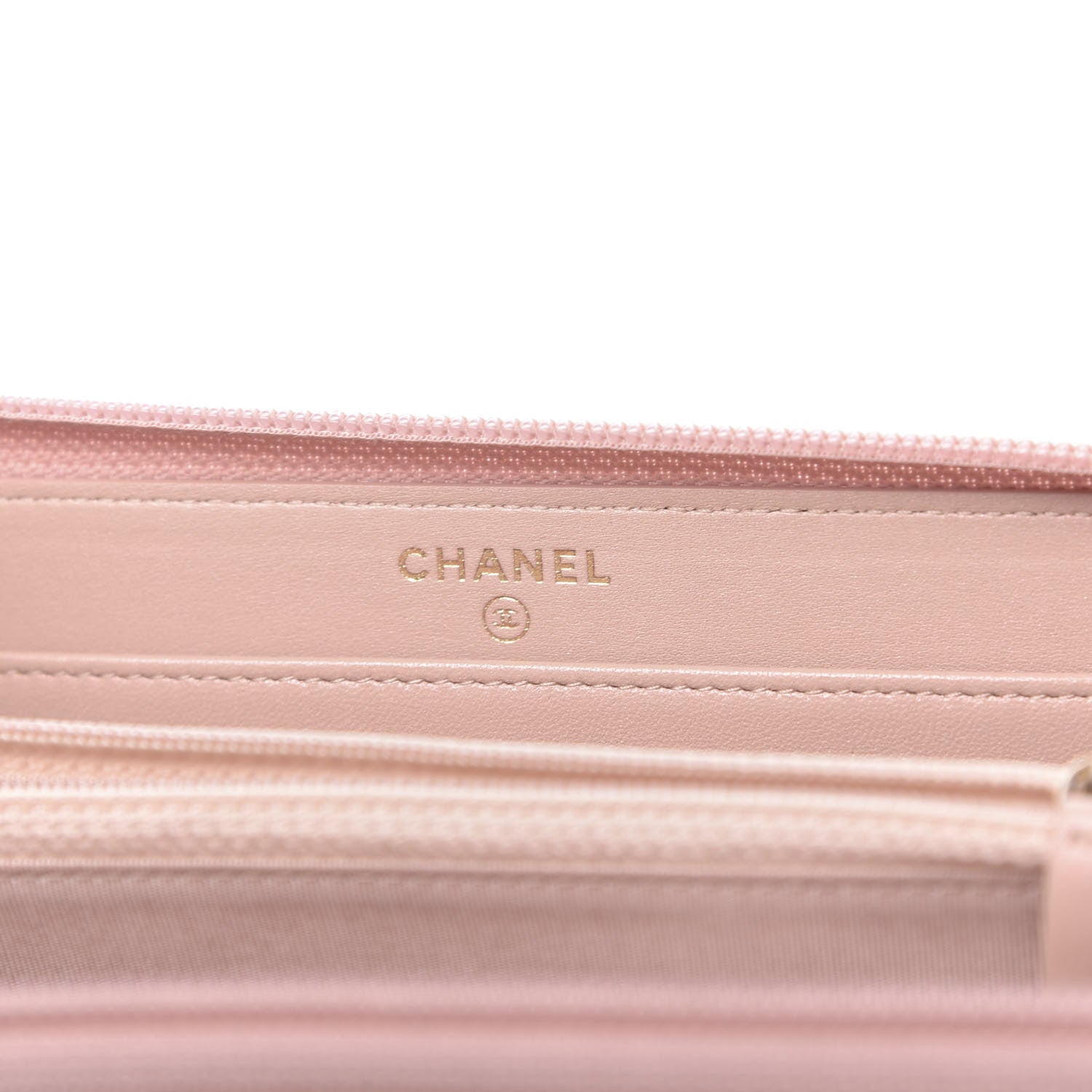 Chanel Patent Quilted Boy Long Zip Around Wallet Light Pink 6 of 12