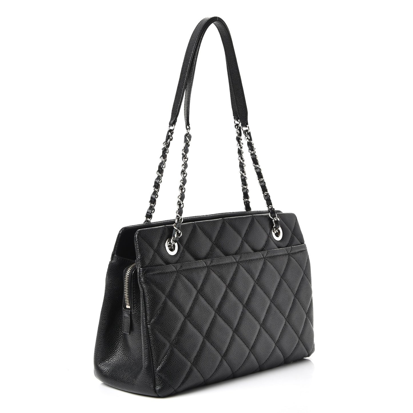 Caviar Quilted Timeless CC Tote Black