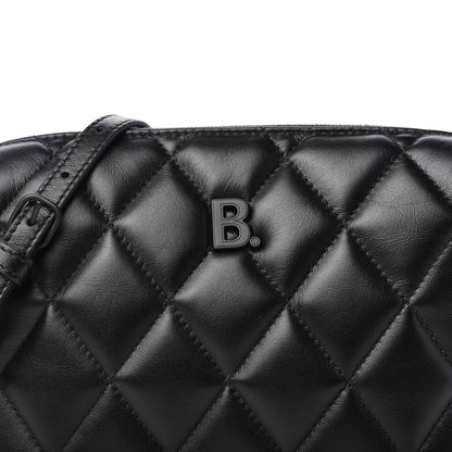 Balenciaga Nappa Calfskin Quilted Touch B Camera Shoulder Bag Black 10 of 10