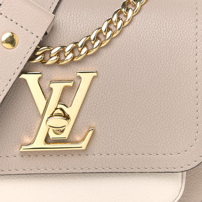 Louis Vuitton Grained Calfskin Lockme Tender Greige 7 of 11