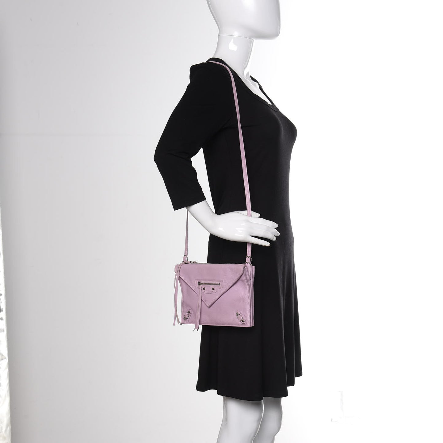Calfskin Papier Mini Triple Crossbody Rose Orchid