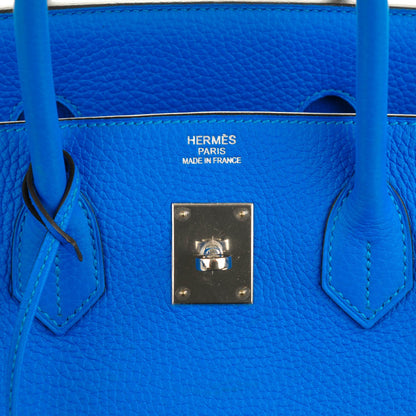 Hermes Taurillon Clemence Birkin 35 Bleu Hydra 9 of 27