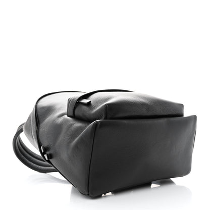 Balenciaga Smooth Calfskin Logo Small Everyday Backpack Black White 4 of 10