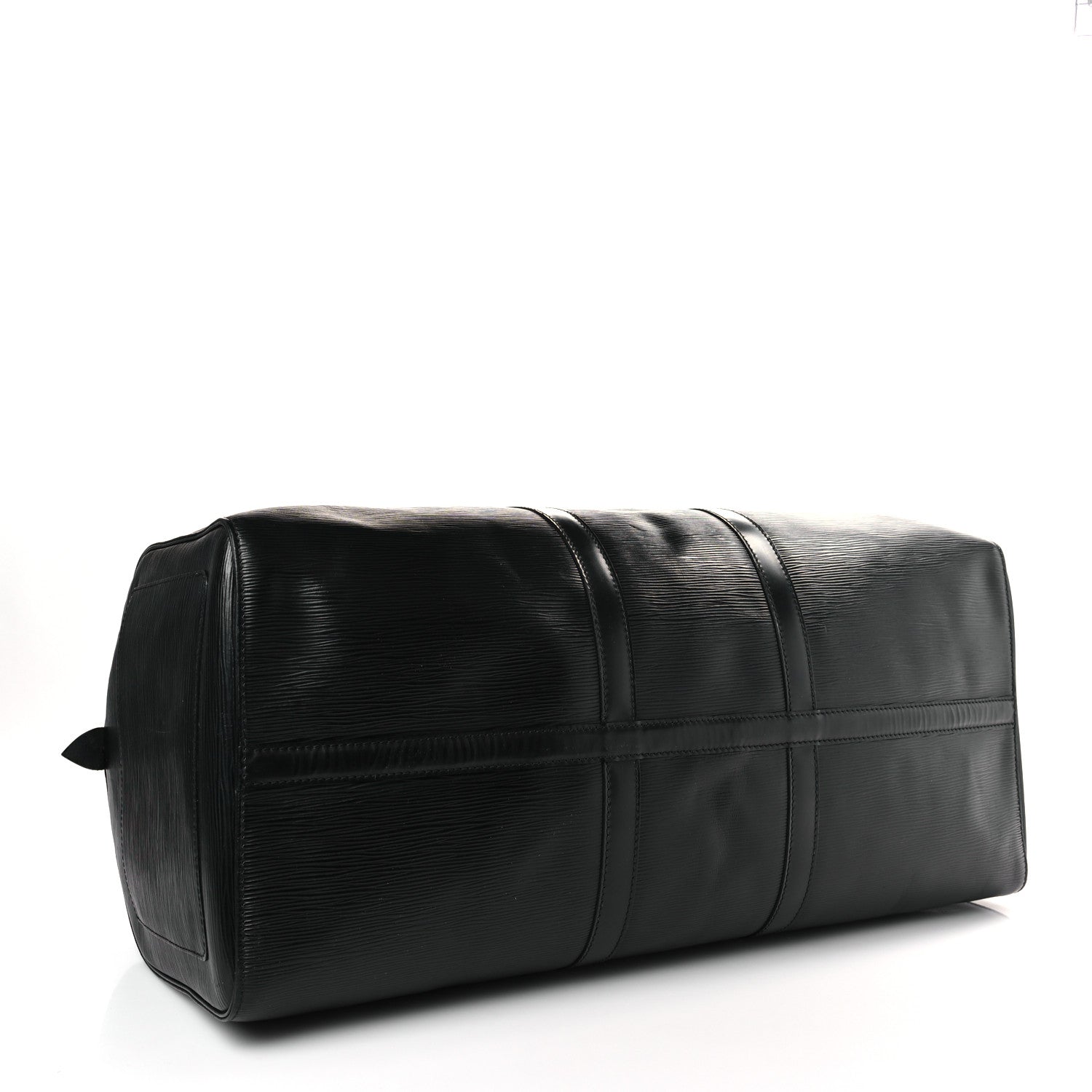 Louis Vuitton Epi Keepall 55 Black 3 of 7