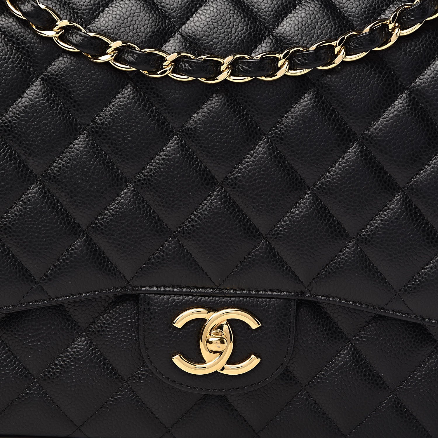Chanel Caviar Quilted Maxi Double Flap Black 14 of 15