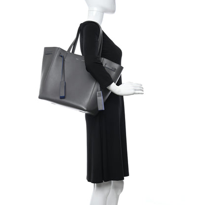 Celine Smooth Calfskin Small Tassel Cabas Phantom Gray Blue 2 of 9