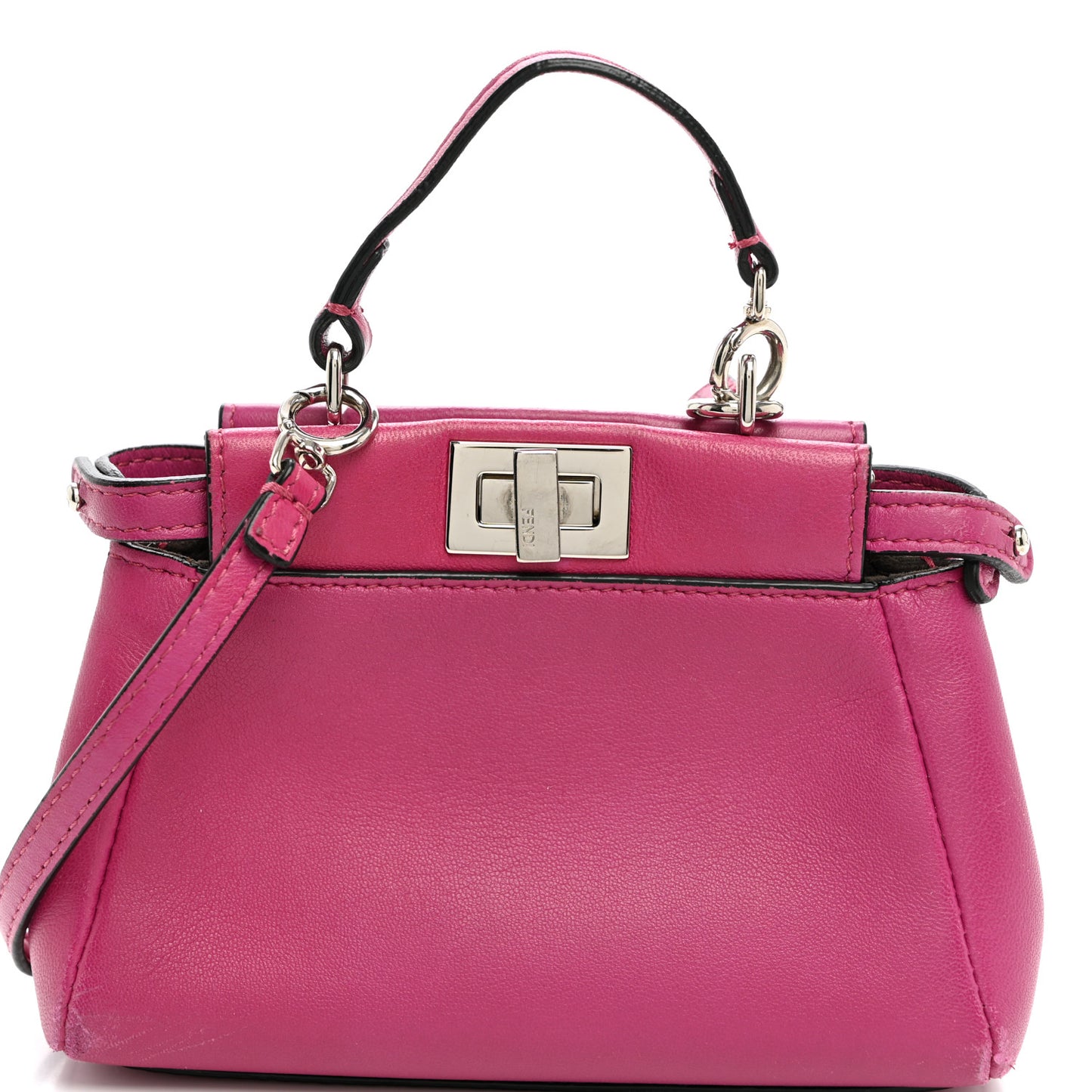 Nappa Micro Peekaboo Iconic Satchel Magenta