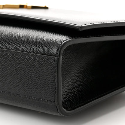 Saint Laurent Grain De Poudre Medium Classic Monogram Kate Satchel Black 9 of 9